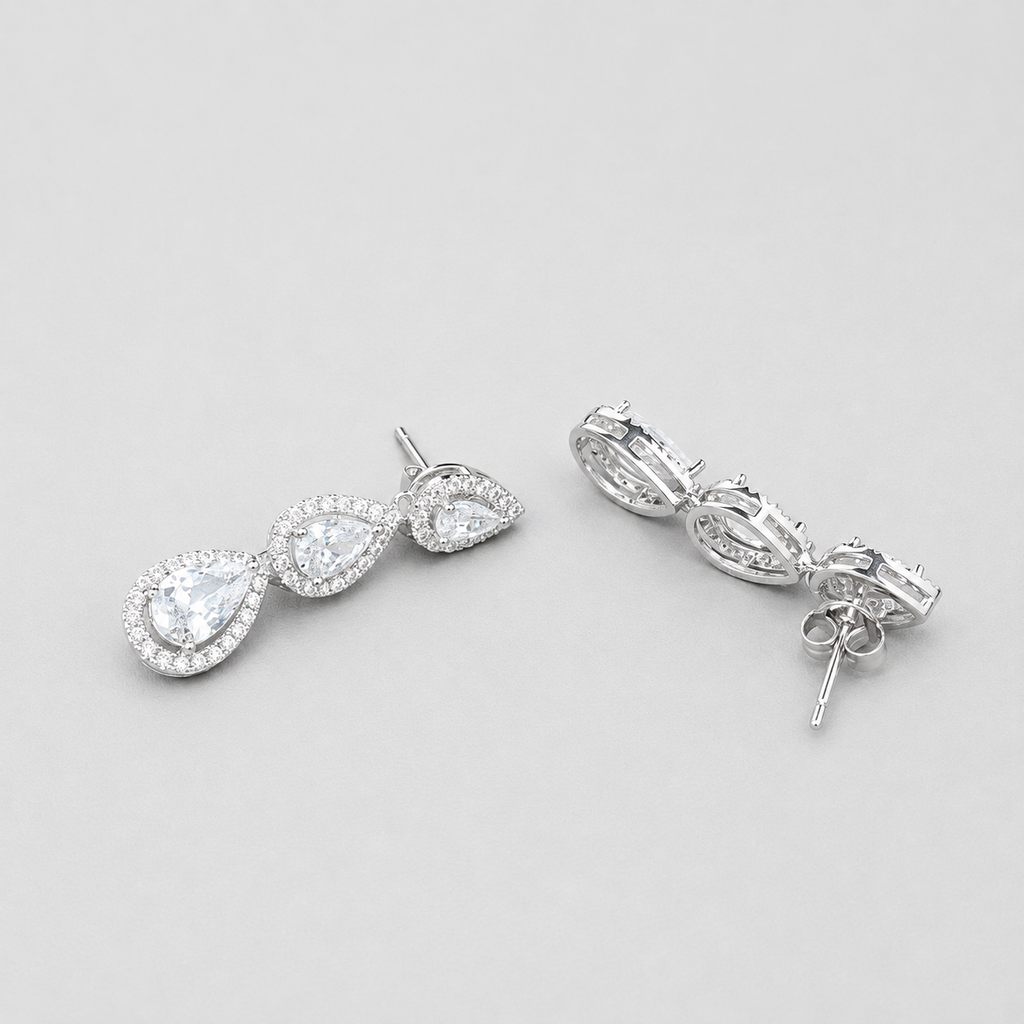 Celeste Heart Drop Earrings