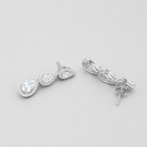 Celeste Heart Drop Earrings