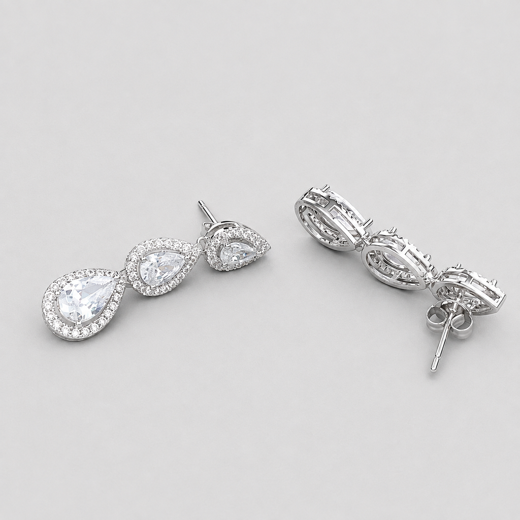 Celeste Heart Drop Earrings