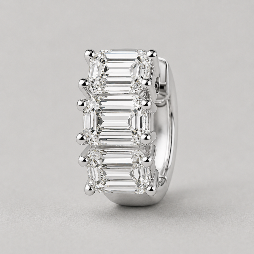 Radiant Baguette Hoops